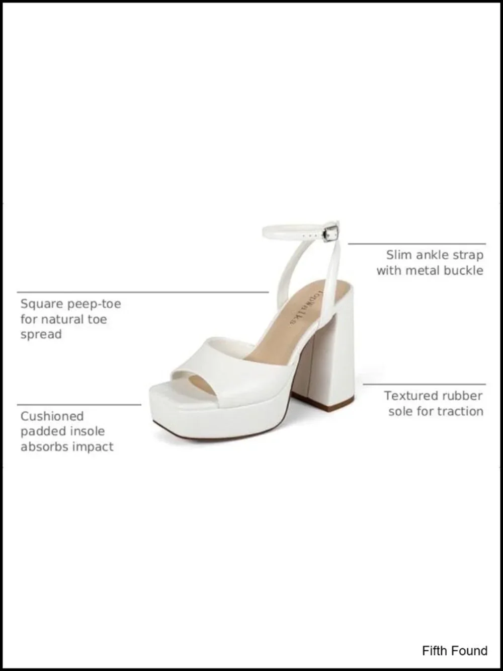 Chunky Platform Heels Women's Open Toe Ankle Strap Wedding Party Sandals